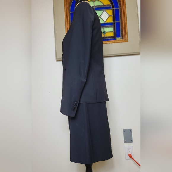 Navy Wool Ann Taylor Skirt Suit - Picture 4 of 11